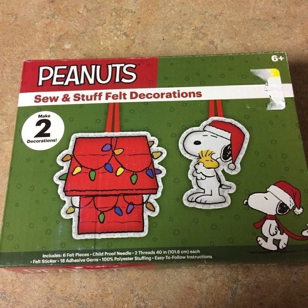 Peanuts Sew and Stuff Felt Decorations